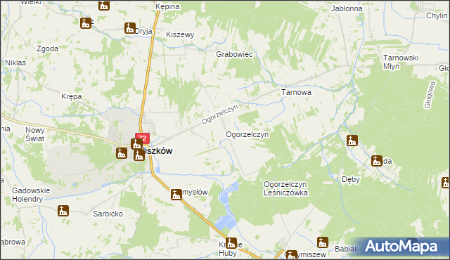 mapa Ogorzelczyn, Ogorzelczyn na mapie Targeo