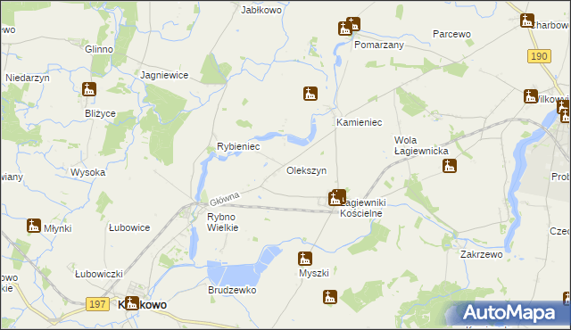 mapa Olekszyn, Olekszyn na mapie Targeo
