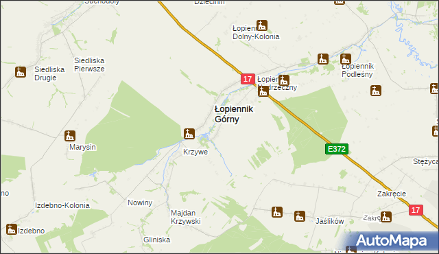 mapa Olszanka gmina Łopiennik Górny, Olszanka gmina Łopiennik Górny na mapie Targeo