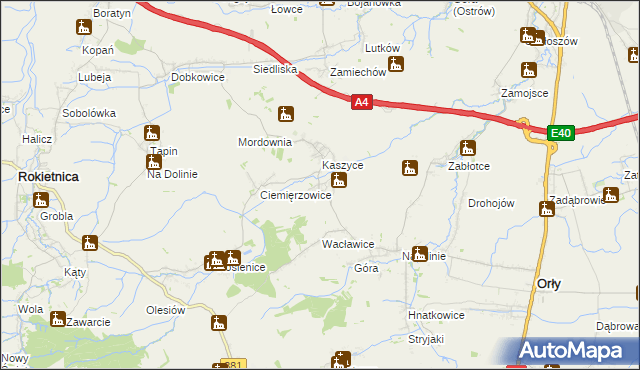 mapa Olszynka gmina Orły, Olszynka gmina Orły na mapie Targeo
