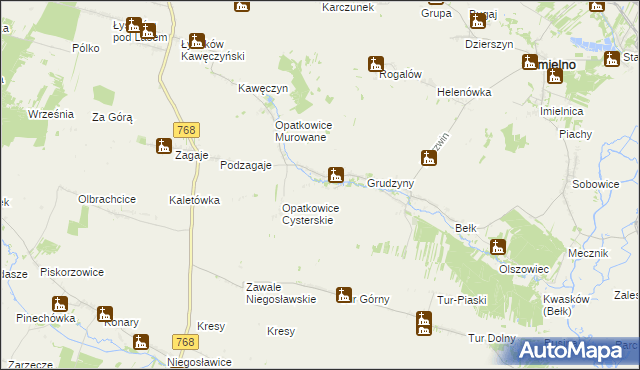 mapa Opatkowice Pojałowskie, Opatkowice Pojałowskie na mapie Targeo