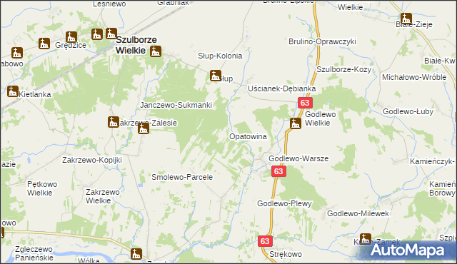 mapa Opatowina, Opatowina na mapie Targeo