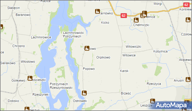 mapa Orpikowo, Orpikowo na mapie Targeo