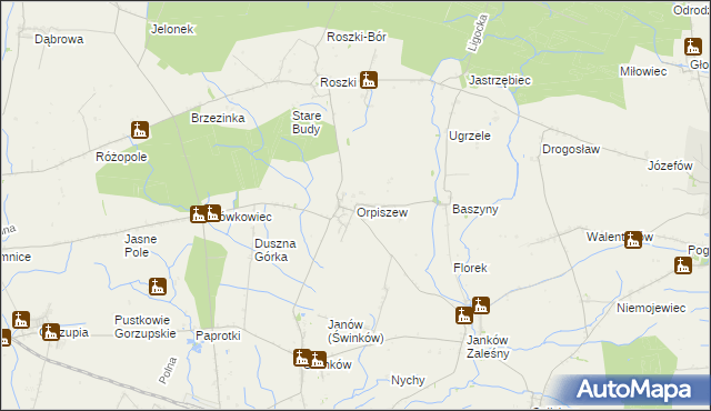 mapa Orpiszew, Orpiszew na mapie Targeo