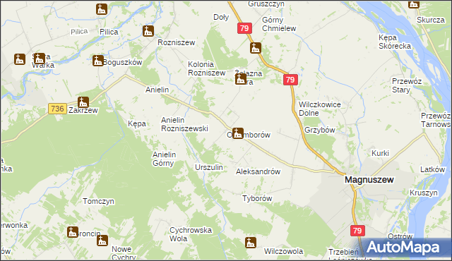 mapa Osiemborów, Osiemborów na mapie Targeo