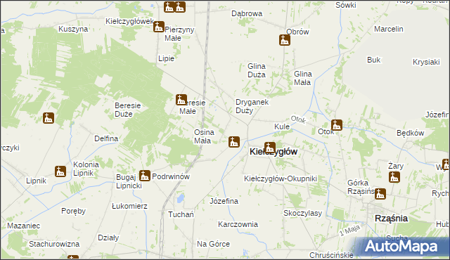 mapa Osina Duża, Osina Duża na mapie Targeo