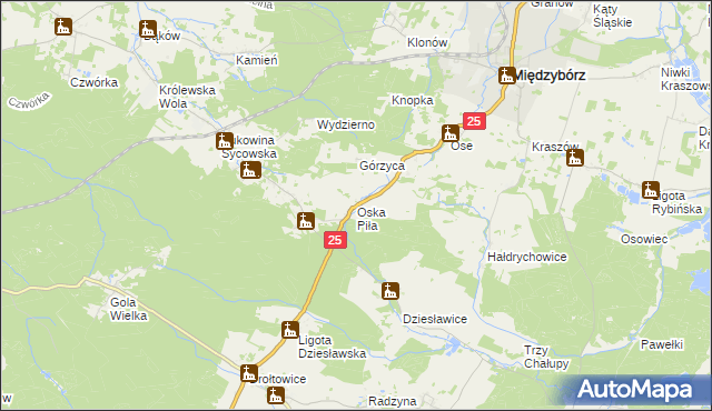 mapa Oska Piła, Oska Piła na mapie Targeo