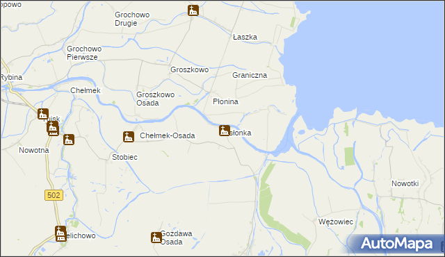 mapa Osłonka, Osłonka na mapie Targeo