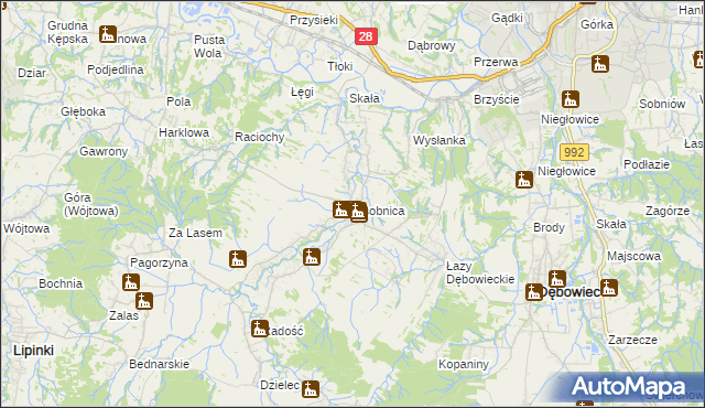 mapa Osobnica, Osobnica na mapie Targeo