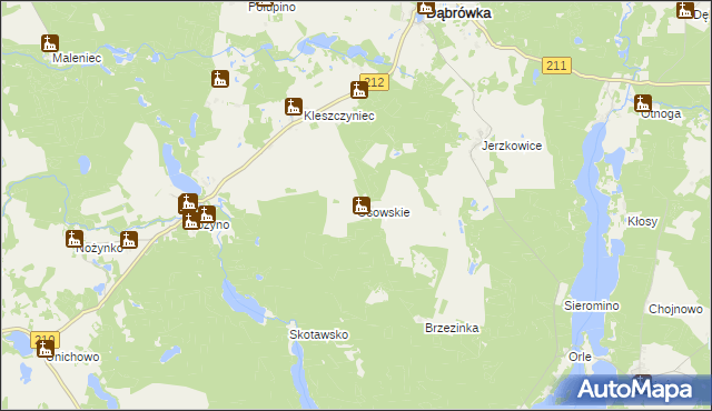 mapa Osowskie, Osowskie na mapie Targeo