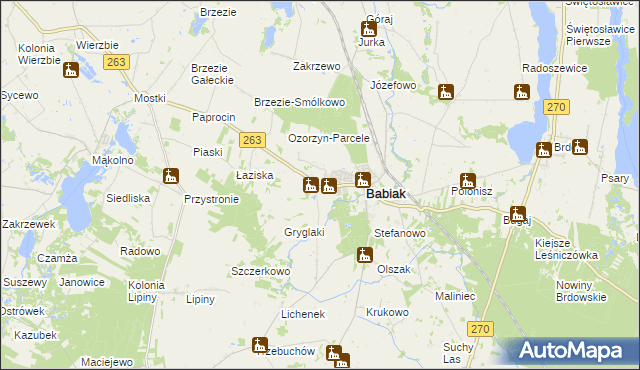 mapa Ozorzyn, Ozorzyn na mapie Targeo