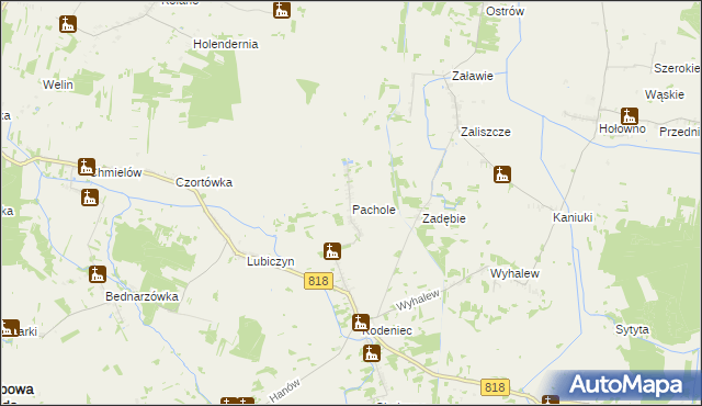 mapa Pachole, Pachole na mapie Targeo