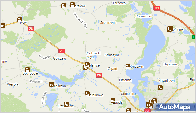 mapa Pacynowo, Pacynowo na mapie Targeo