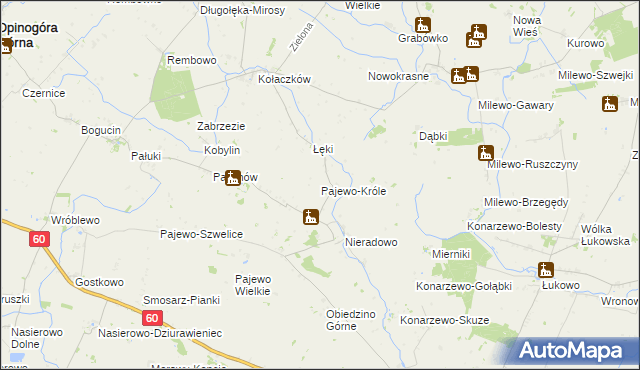 mapa Pajewo-Króle, Pajewo-Króle na mapie Targeo