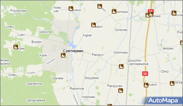 mapa Pakszyn, Pakszyn na mapie Targeo