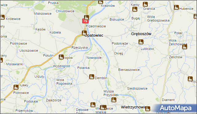 mapa Pałuszyce, Pałuszyce na mapie Targeo