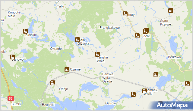 mapa Pańska Wola, Pańska Wola na mapie Targeo