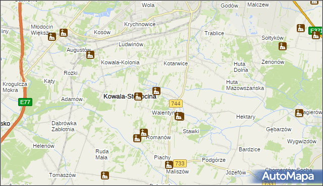 mapa Parznice, Parznice na mapie Targeo