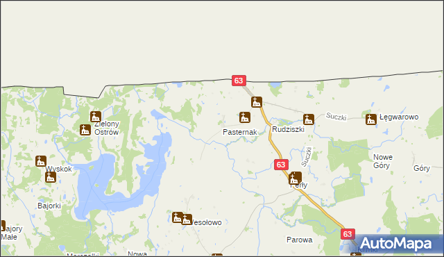 mapa Pasternak, Pasternak na mapie Targeo