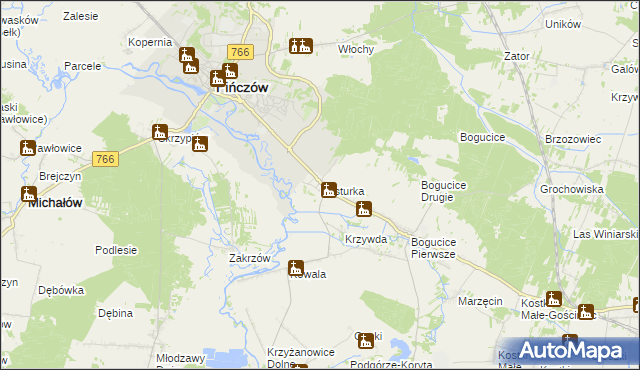 mapa Pasturka, Pasturka na mapie Targeo