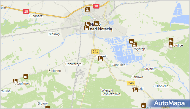 mapa Paterek, Paterek na mapie Targeo