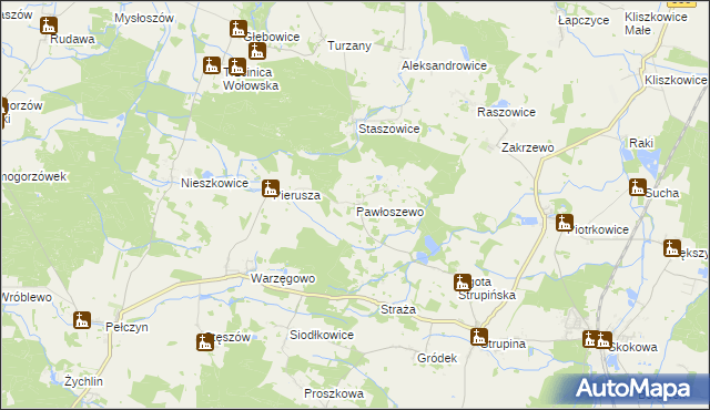 mapa Pawłoszewo, Pawłoszewo na mapie Targeo