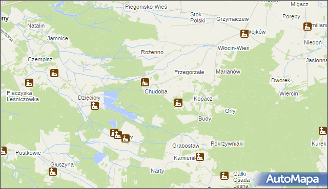 mapa Pęczek, Pęczek na mapie Targeo