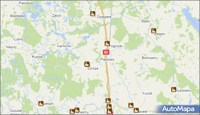 mapa Piastowo gmina Kowale Oleckie, Piastowo gmina Kowale Oleckie na mapie Targeo