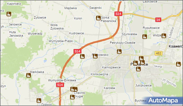 mapa Piątkowisko, Piątkowisko na mapie Targeo