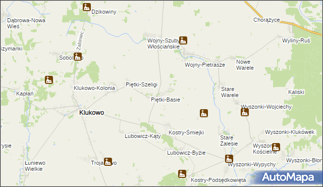 mapa Piętki-Żebry, Piętki-Żebry na mapie Targeo