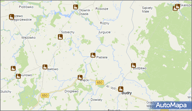 mapa Pietrele, Pietrele na mapie Targeo