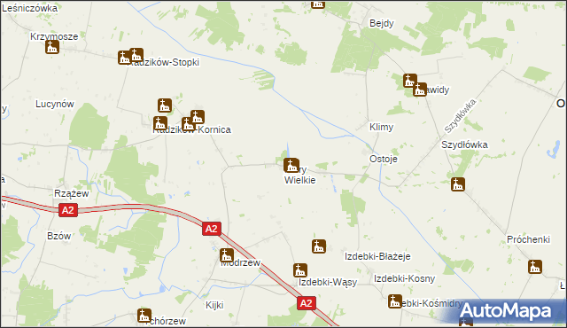 mapa Pióry Wielkie, Pióry Wielkie na mapie Targeo