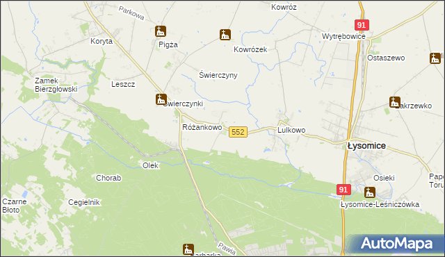 mapa Piwnice gmina Łysomice, Piwnice gmina Łysomice na mapie Targeo