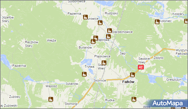 mapa Pląskowice, Pląskowice na mapie Targeo