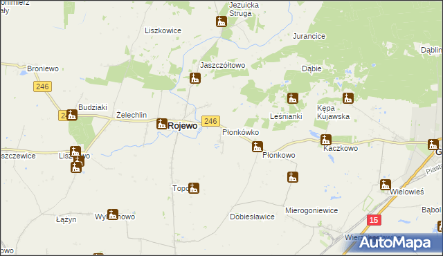 mapa Płonkówko, Płonkówko na mapie Targeo