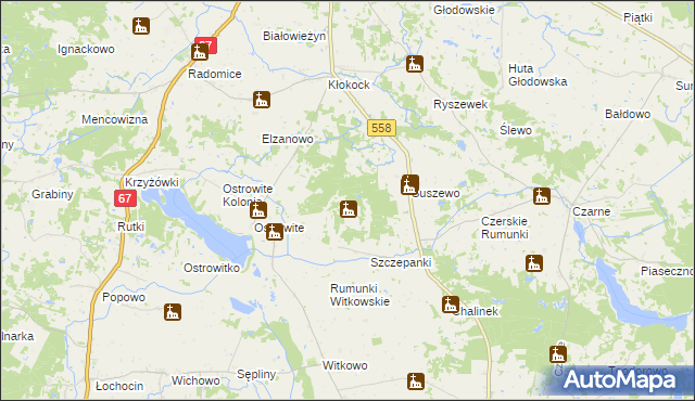 mapa Podkłokock, Podkłokock na mapie Targeo