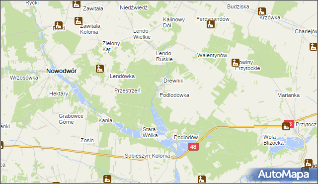 mapa Podlodówka, Podlodówka na mapie Targeo