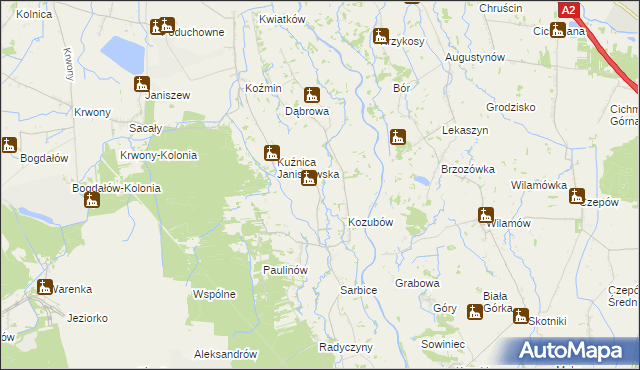 mapa Podłużyce, Podłużyce na mapie Targeo