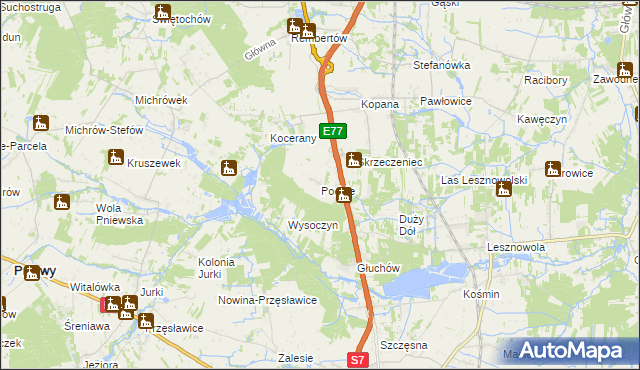 mapa Podole gmina Grójec, Podole gmina Grójec na mapie Targeo