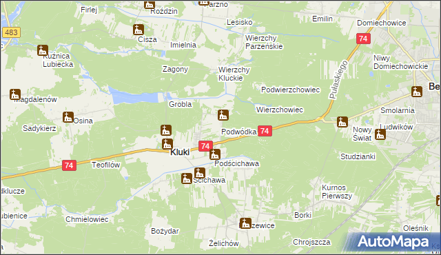 mapa Podwódka, Podwódka na mapie Targeo