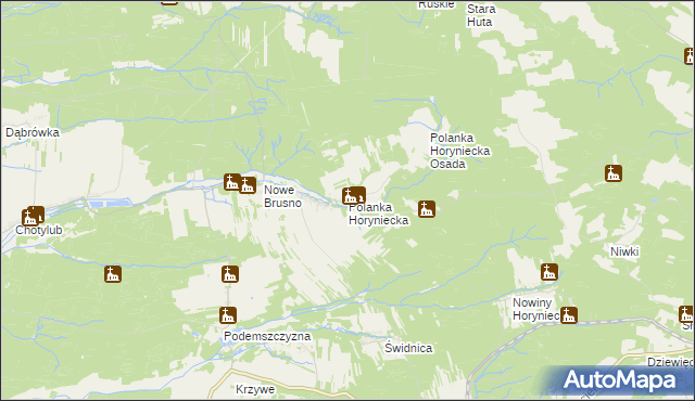 mapa Polanka Horyniecka, Polanka Horyniecka na mapie Targeo
