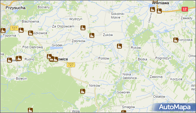 mapa Politów, Politów na mapie Targeo