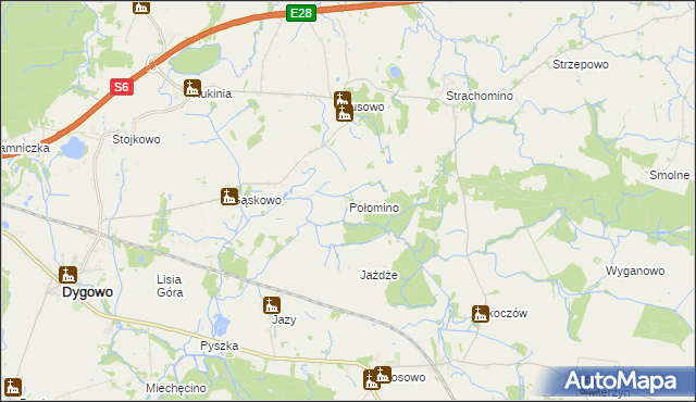 mapa Połomino, Połomino na mapie Targeo
