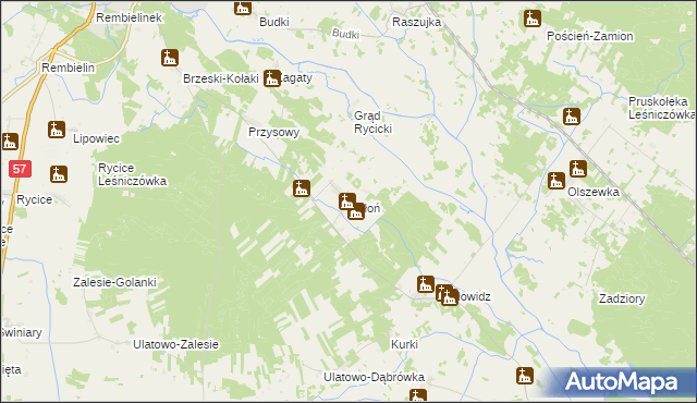 mapa Połoń, Połoń na mapie Targeo