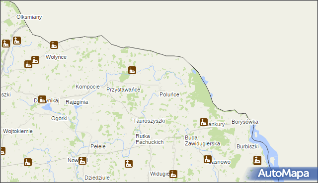 mapa Poluńce, Poluńce na mapie Targeo