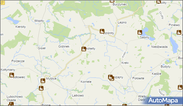 mapa Popity, Popity na mapie Targeo