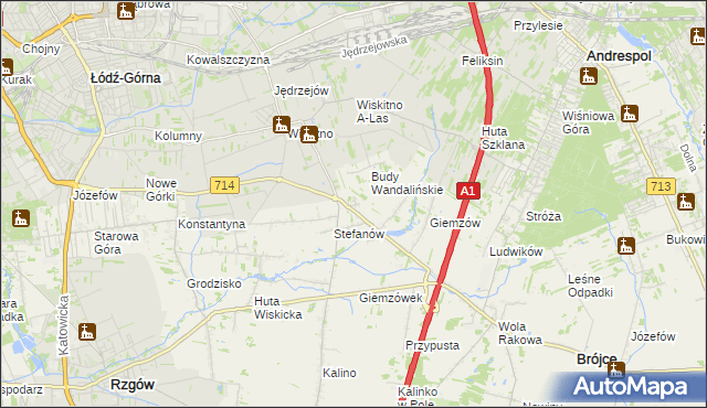 mapa Posada gmina Brójce, Posada gmina Brójce na mapie Targeo