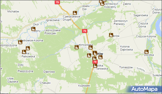mapa Potoczek gmina Tarłów, Potoczek gmina Tarłów na mapie Targeo