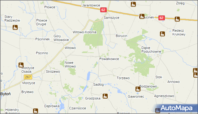 mapa Powałkowice, Powałkowice na mapie Targeo