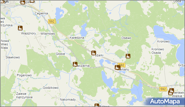mapa Pożarki, Pożarki na mapie Targeo